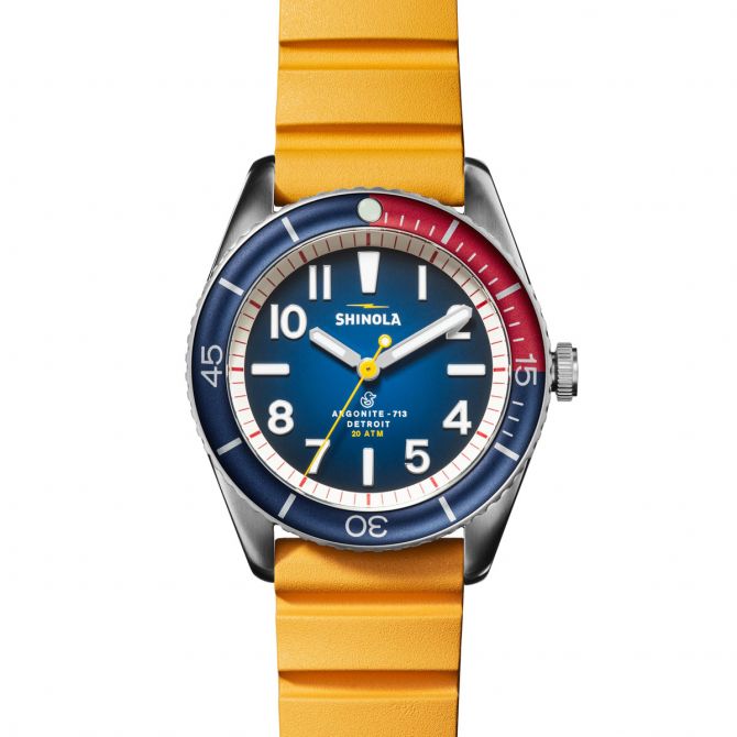 Shinola Duck 42mm Watch, Dark Navy Blue Dial
