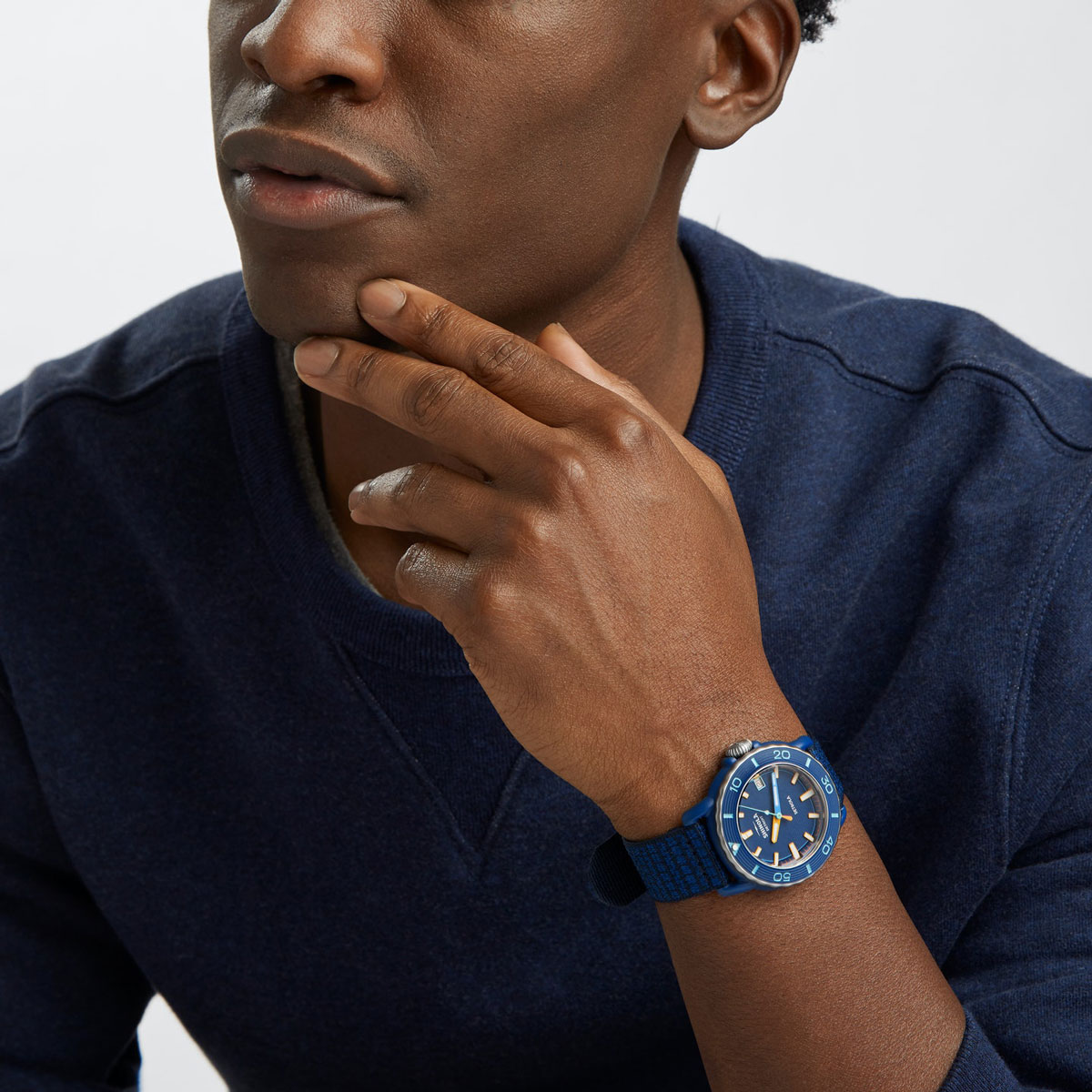 Shinola Sea Creatures 40mm Watch, Blue and Yellow Dial