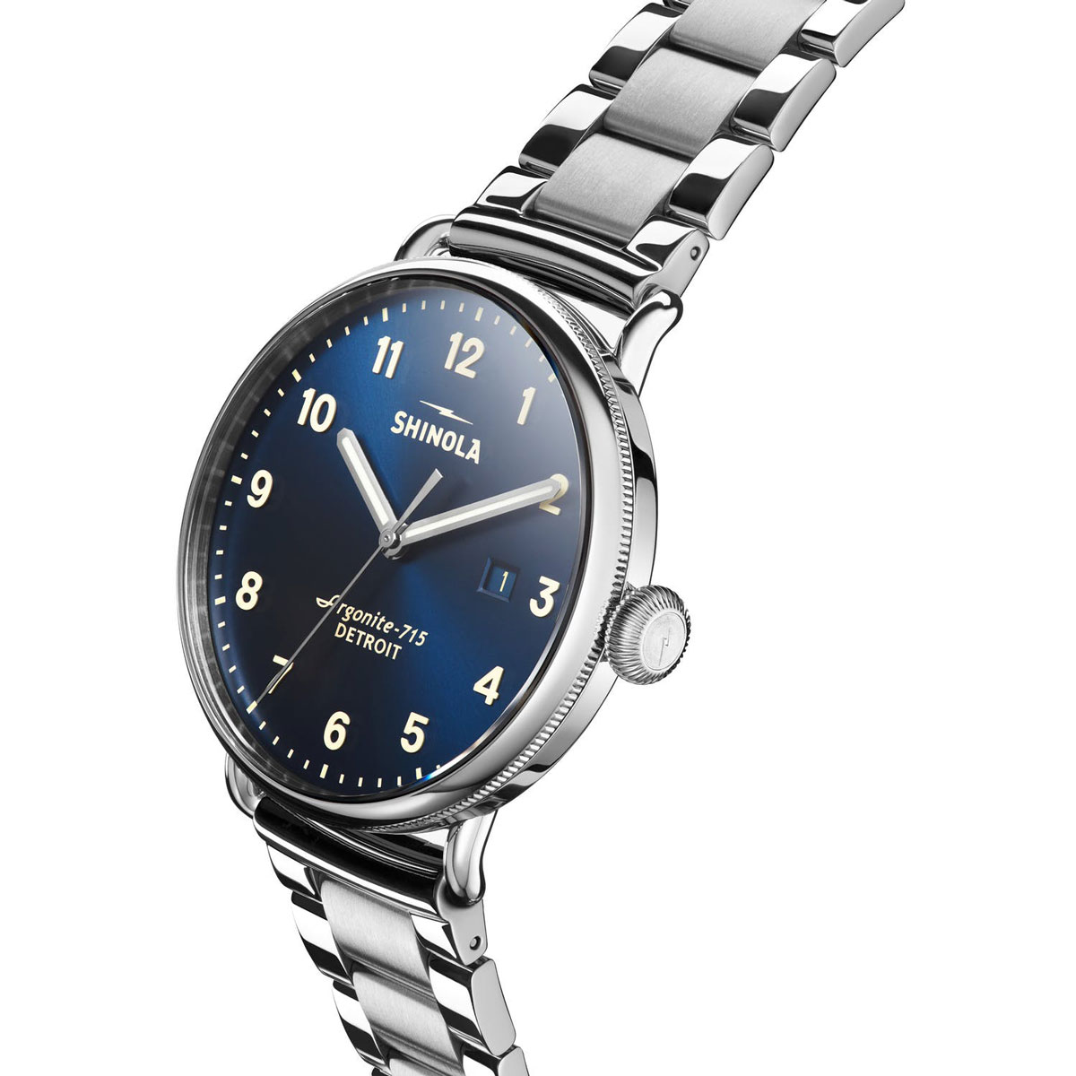 Shinola Canfield 43mm Watch, Navy Blue Dial