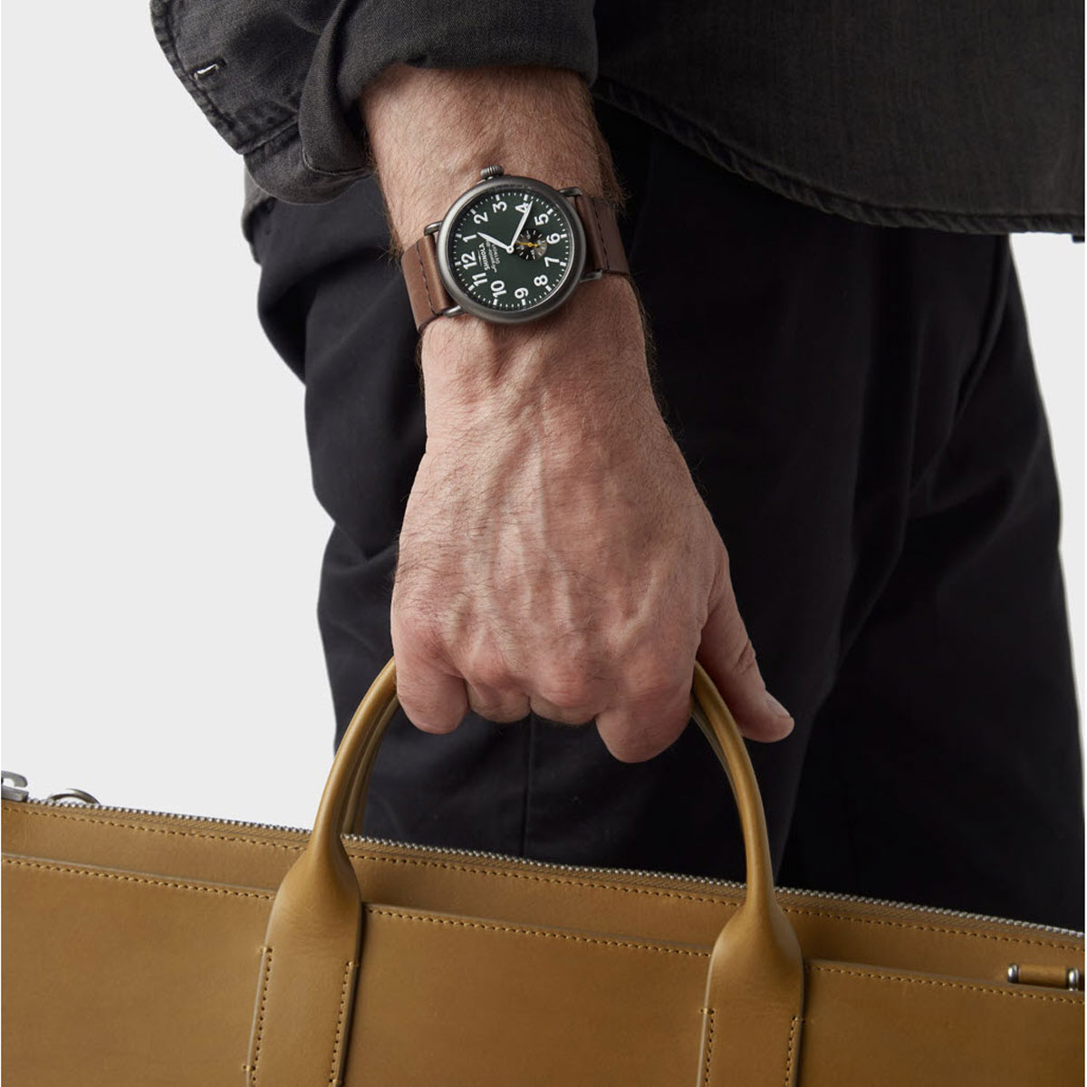 Shinola Runwell 47mm Watch, Dark Green Dial