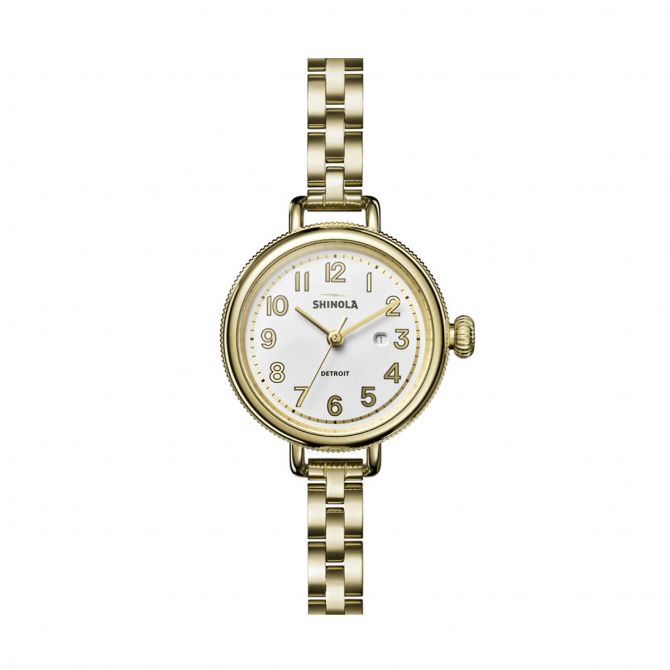 Shinola Birdy 34mm Watch, Silver Dial