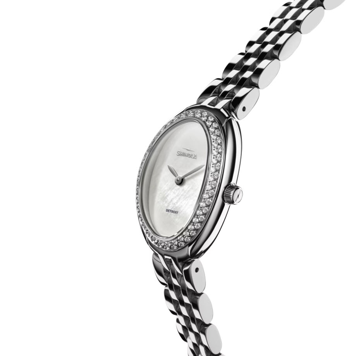 Shinola Diamond Book 25mm Watch, Mother of Pearl and Diamond Dial