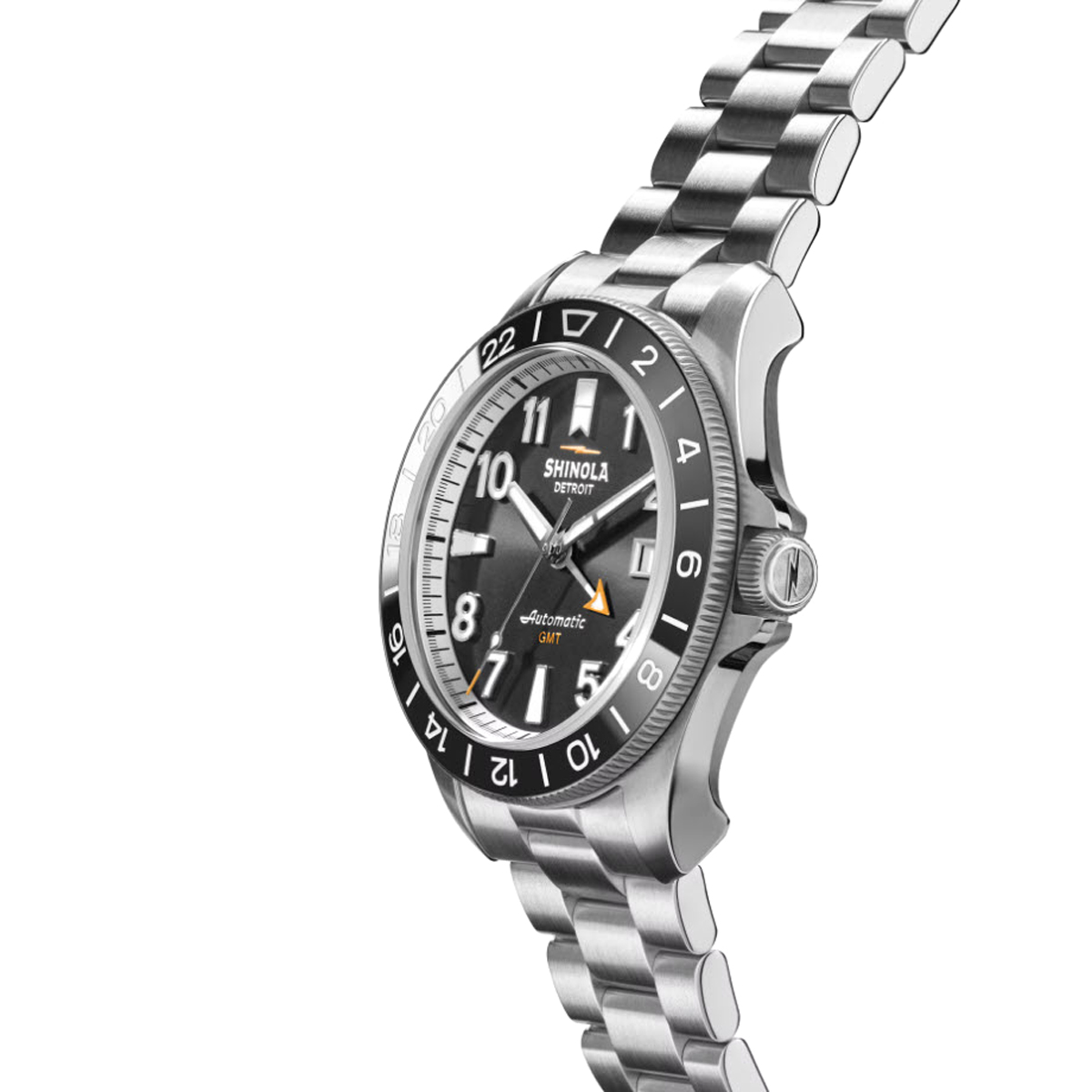 Shinola Monster GMT Automatic 40mm Watch, Black Dial