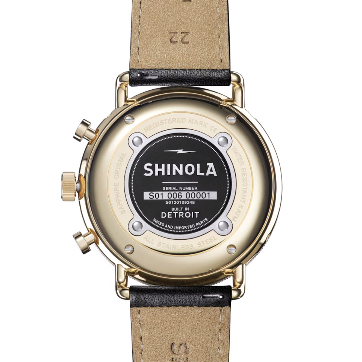 Shinola Canfield Sport 45mm Watch, Black Dial