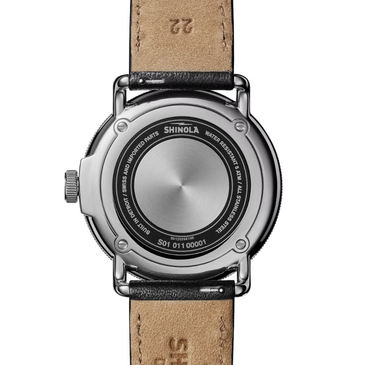 Shinola Canfield Model C56 43mm Watch, Black Dial