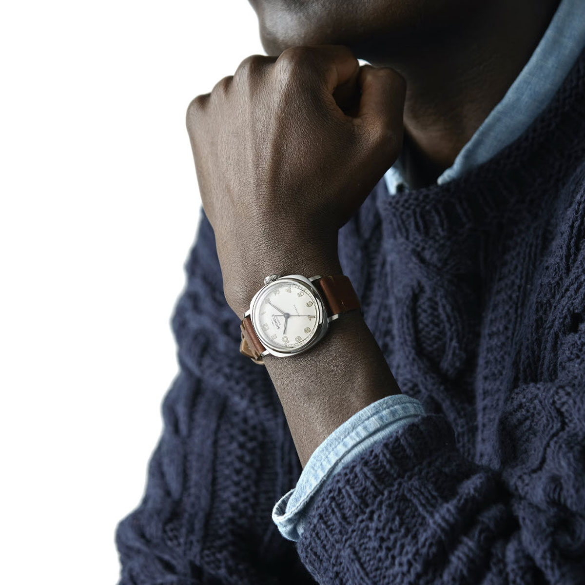 Shinola The Mechanic 39mm Men's Watch, White Dial