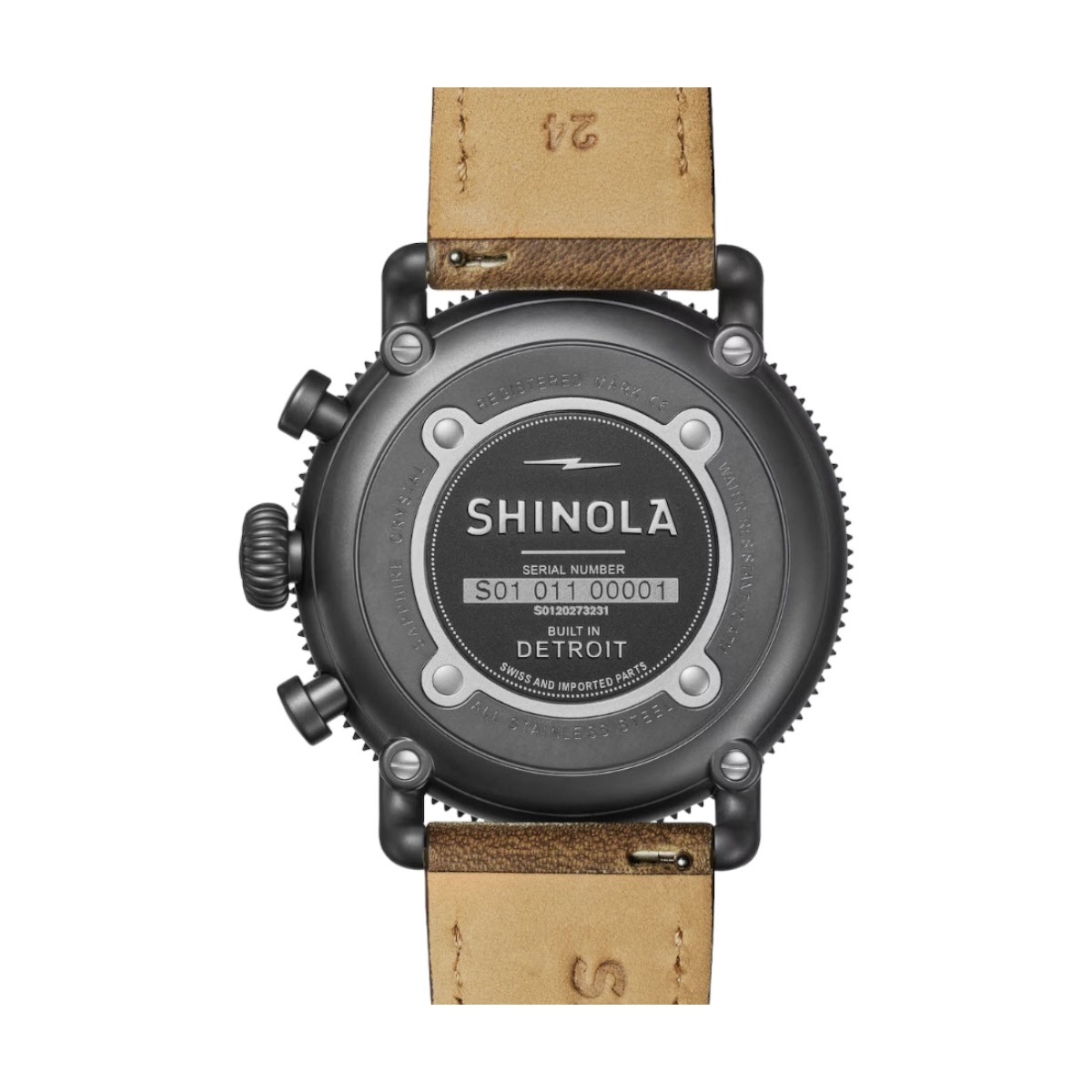 Shinola Runwell Sport Chronograph 48mm Men's Watch, Brown Dial