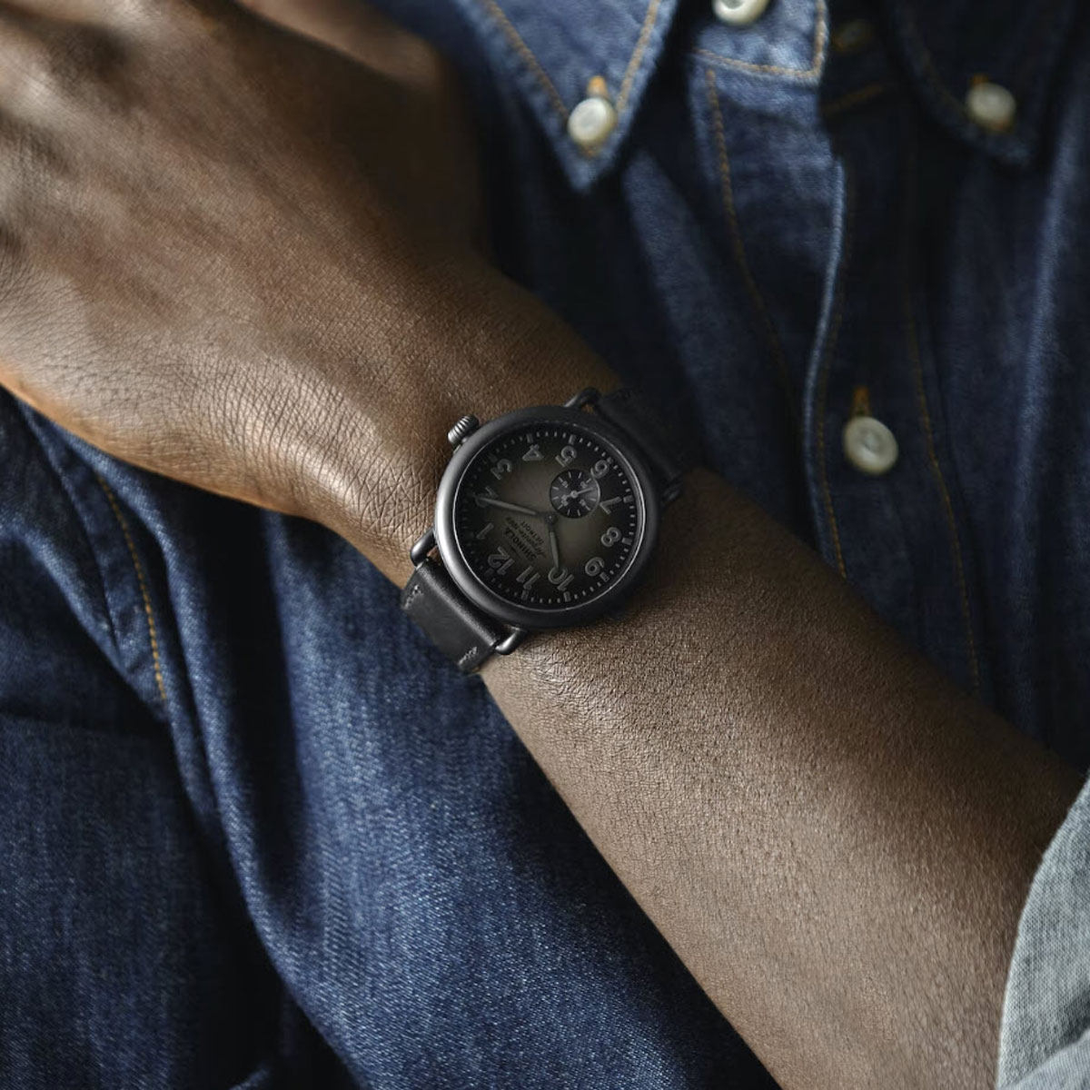 Shinola Runwell 41mm Men's Watch, Black Dial