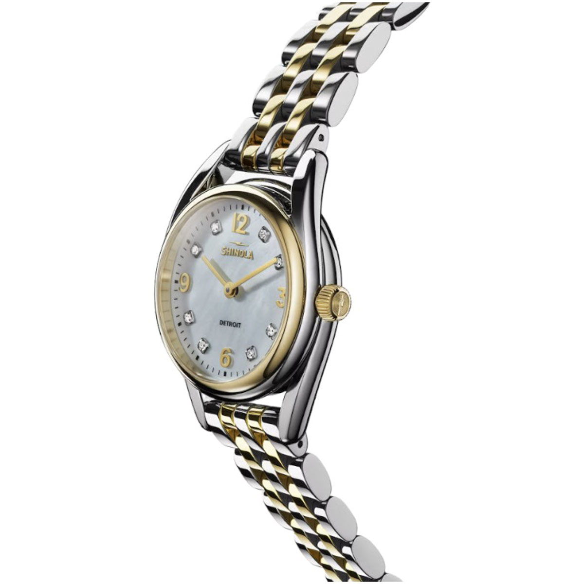 Shinola The Diamond Dial Derby 30mm Women's Watch, Mother of Pearl Dial