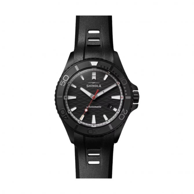 Shinola Ceramic Monster Automatic 43mm Men's Watch, Black Dial