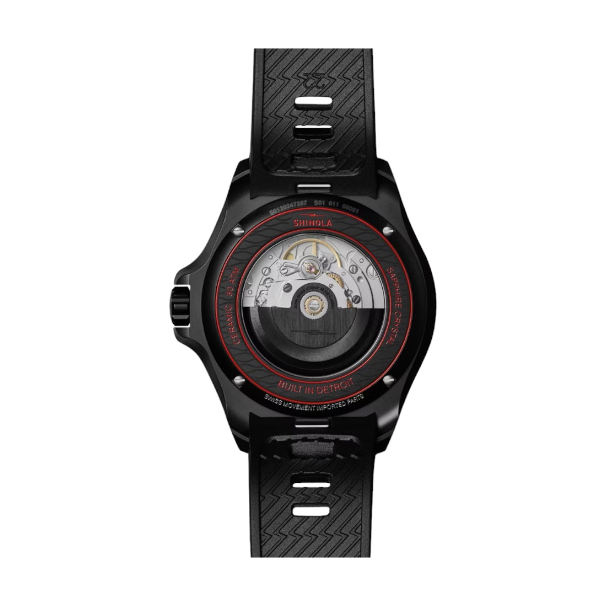 Shinola Ceramic Monster Automatic 43mm Men's Watch, Black Dial