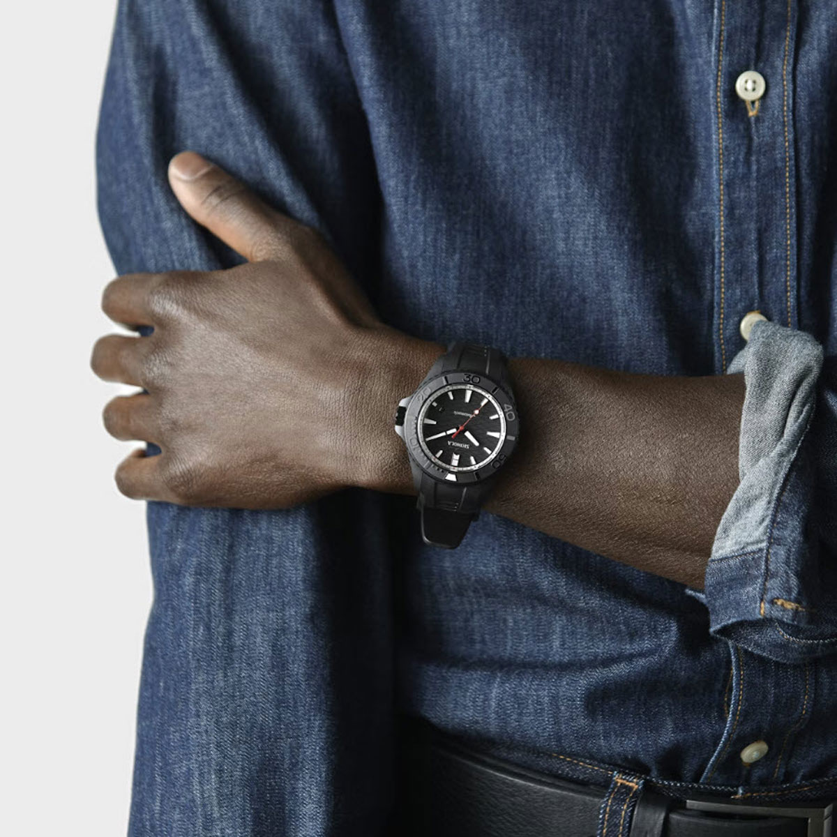 Shinola Ceramic Monster Automatic 43mm Men's Watch, Black Dial