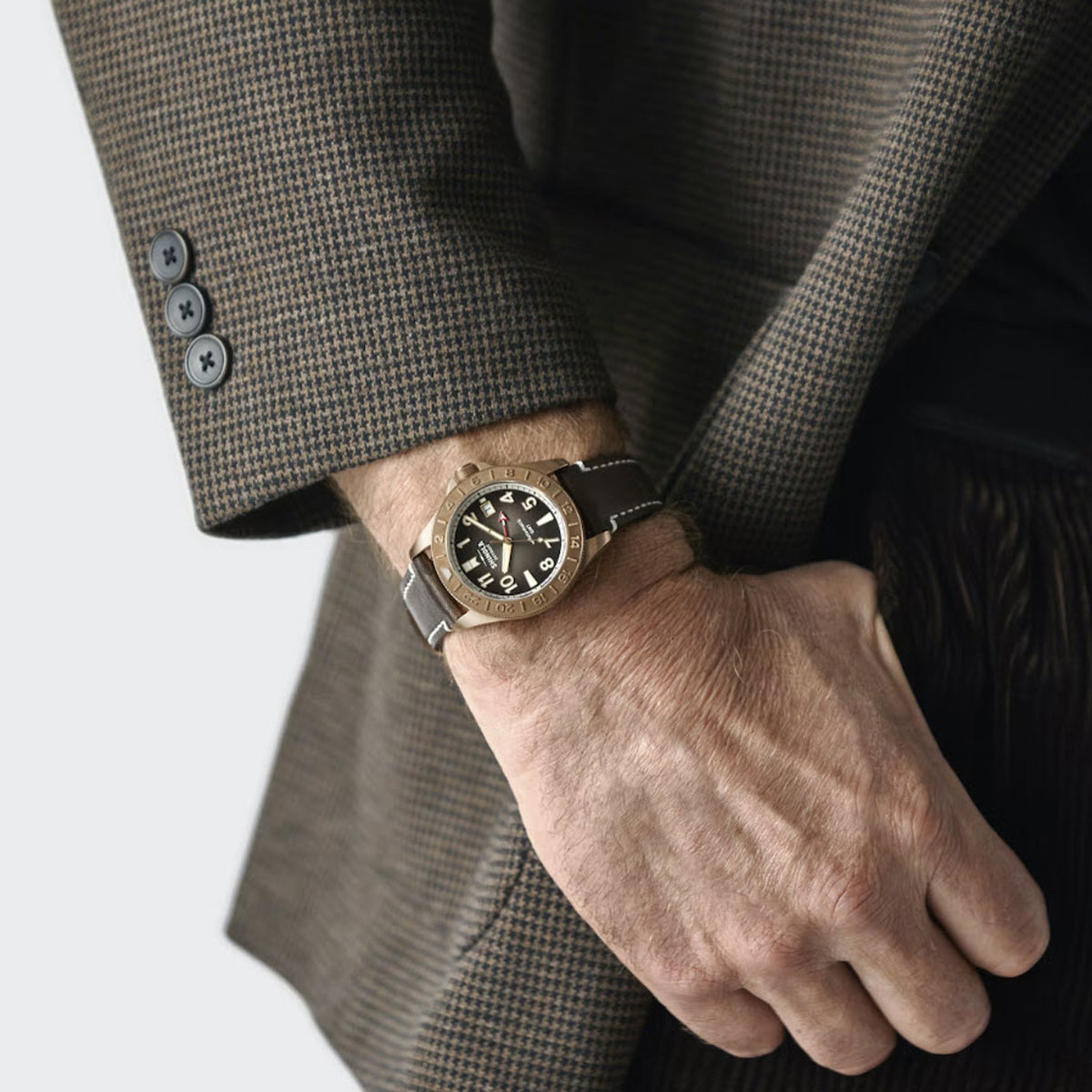 Shinola Bronze Monster GMT 40mm Men's Watch, Deep Brown Dial
