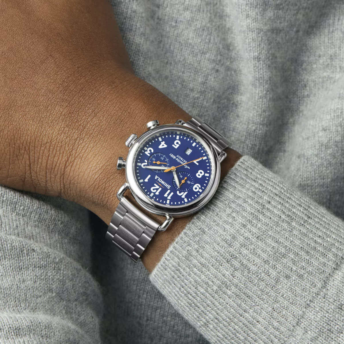 Shinola Runwell Chronograph 41mm Men's Watch, Royal Blue Dial