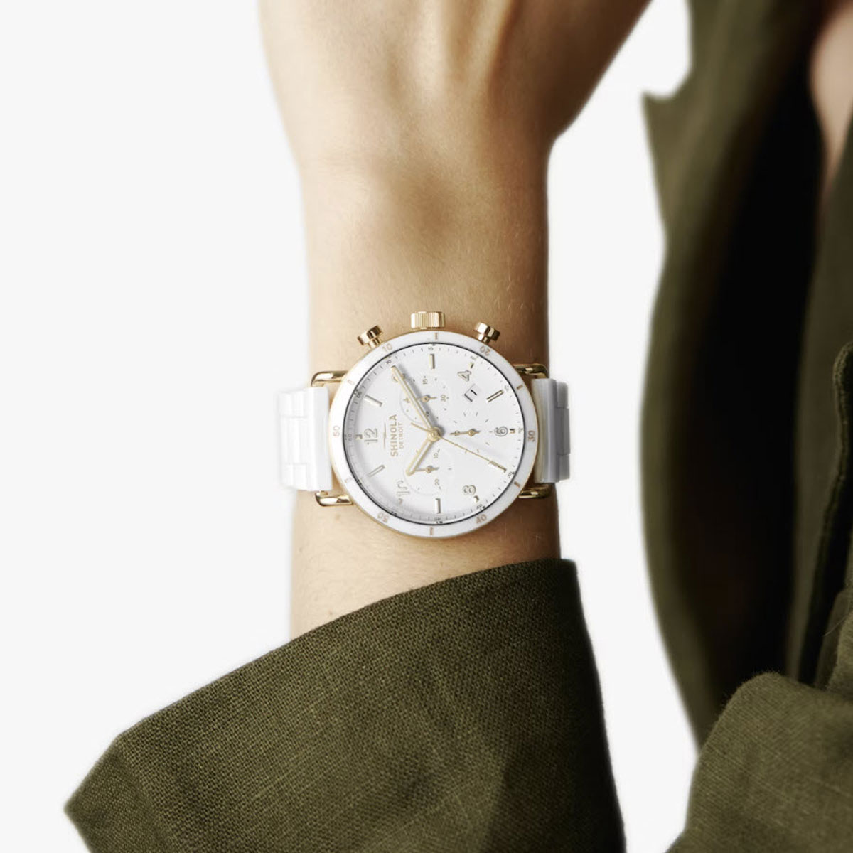 Shinola Canfield Sport 40mm Men's Watch, White Dial