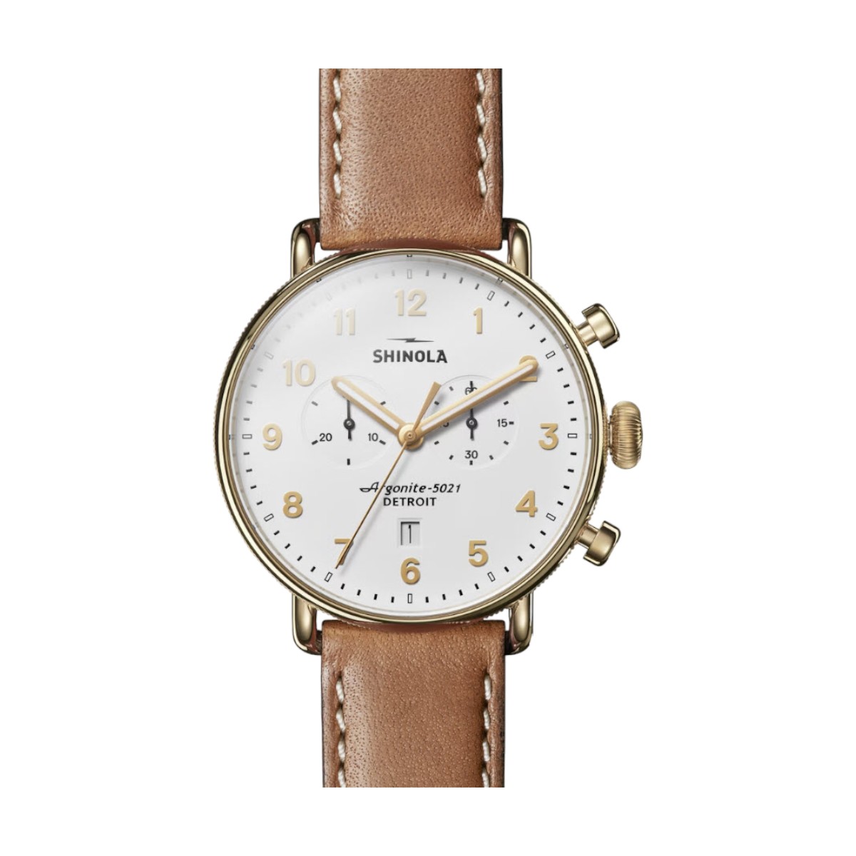 Shinola Canfield Chronograph 43mm Men's Watch, White Dial