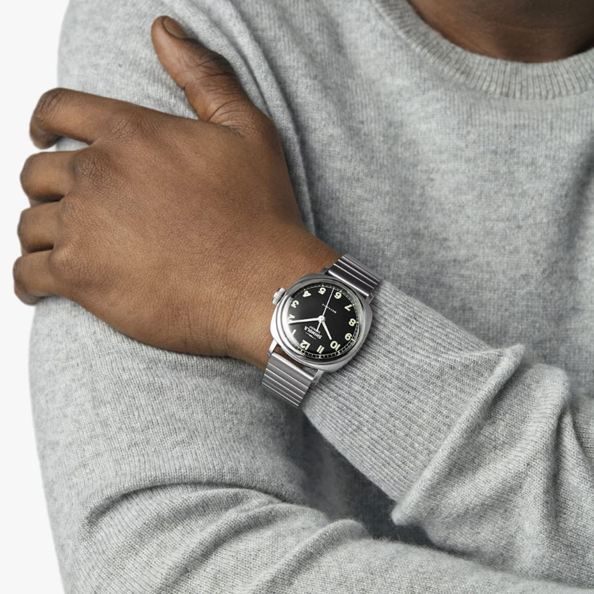 Mechanic 39mm Men's Watch, Black Dial