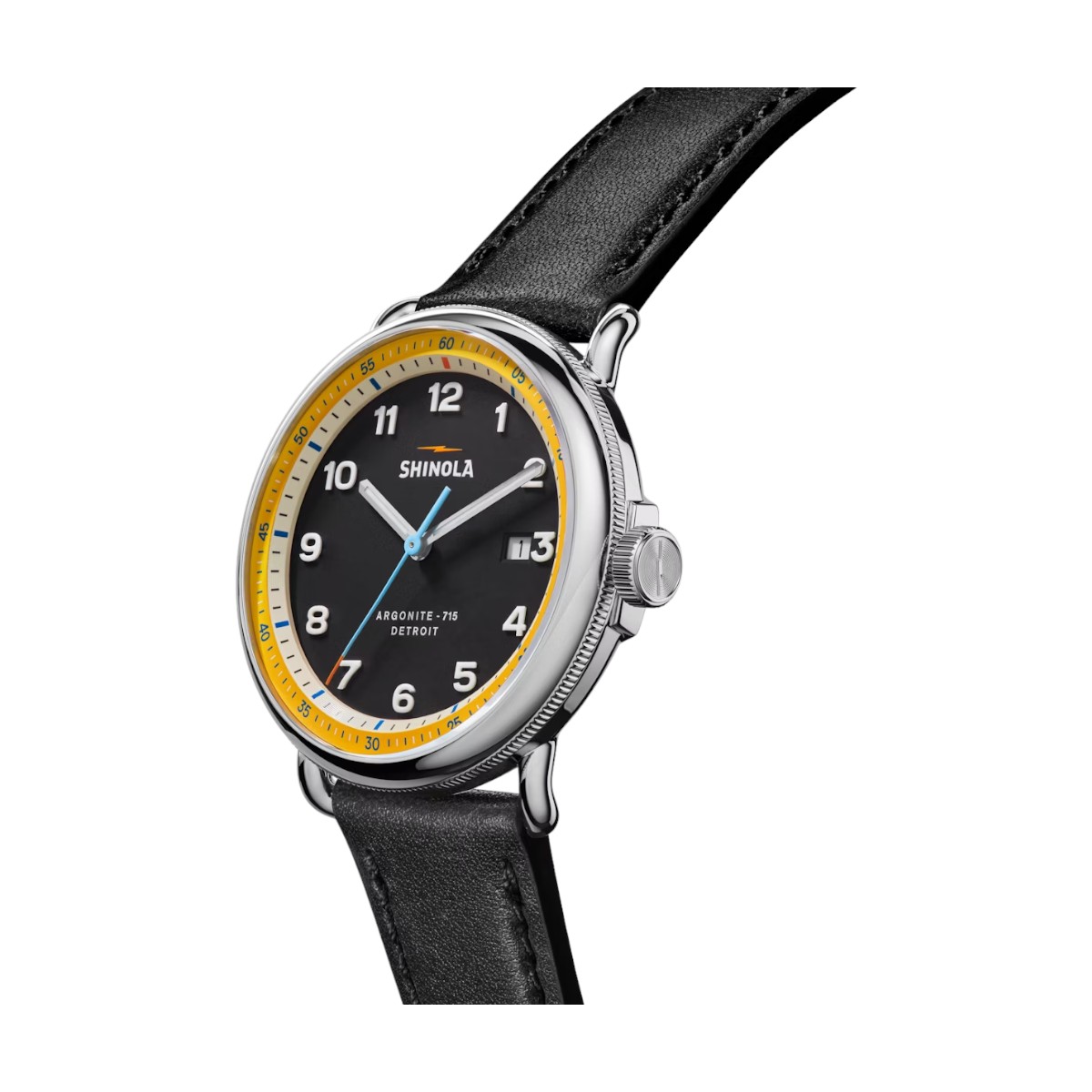 Shinola Canfield Model C56 43mm Men's Watch, Black Dial