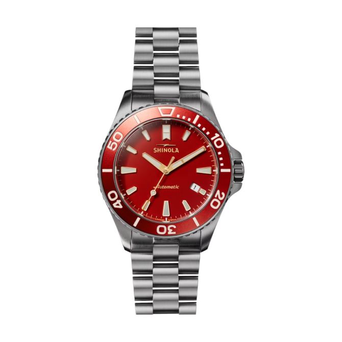 Shinola Lava Lake Monster Automatic 43mm Men's Watch, Cardinal Red Dial