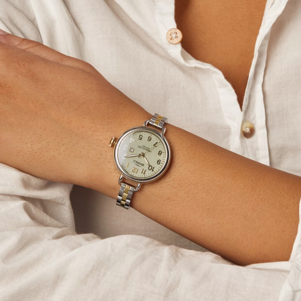 Shinola Birdy 34mm Women's Watch, Green Dial