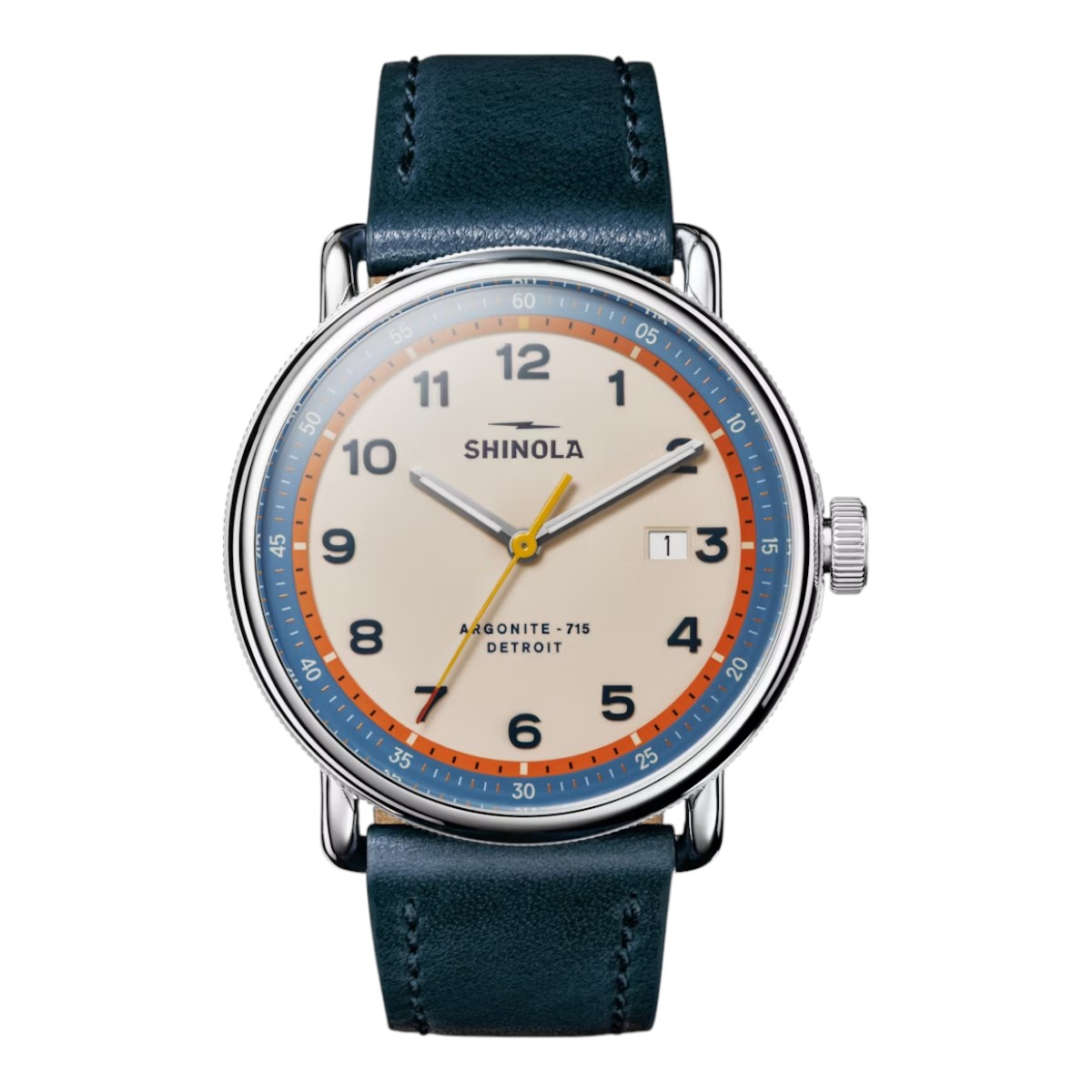 Shinola Canfield Model C56 43mm Men's Watch, Cream Dial