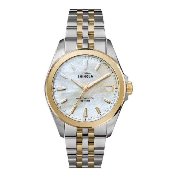Shinola Circadian Monster 36mm Men's Watch, White Mother of Pearl Dial
