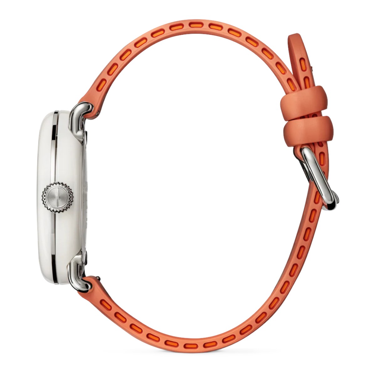 Shinola Detrola 41mm Women's Watch, Grey Stripe Dial and Peach Band