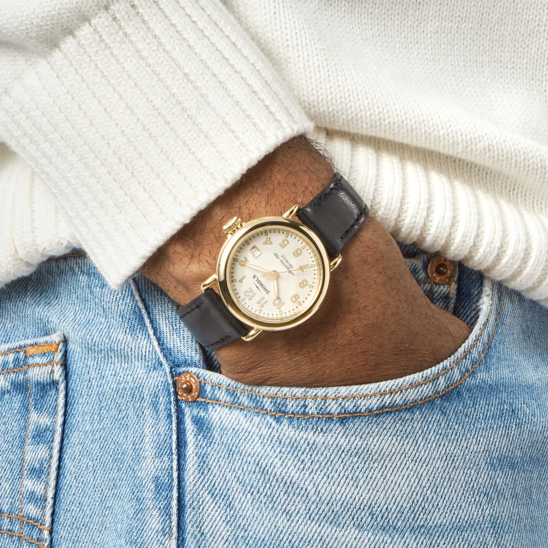 Shinola Runwell 36mm Men's Watch, Alabaster Dial