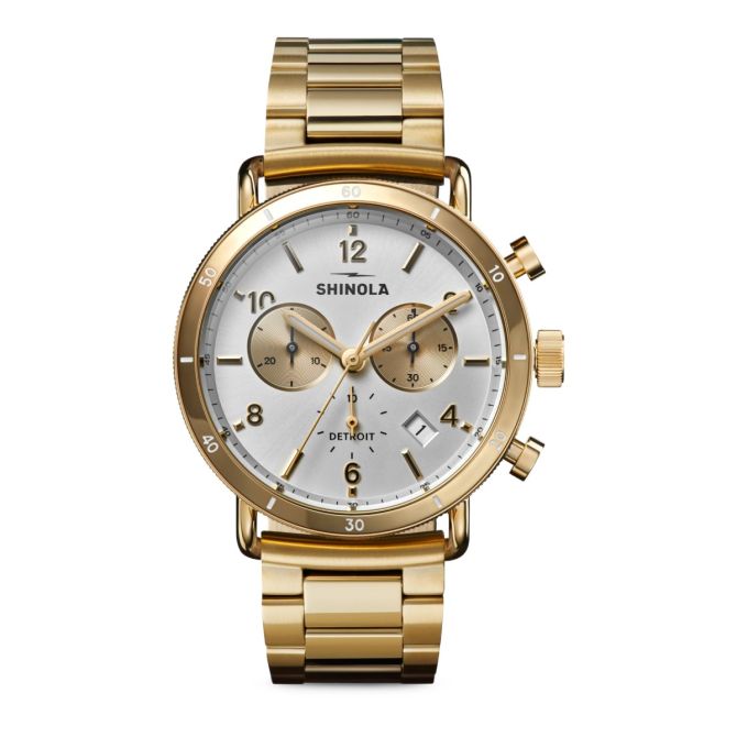 Shinola Canfield Sport Chronograph 40mm Women's Watch, Silver Dial