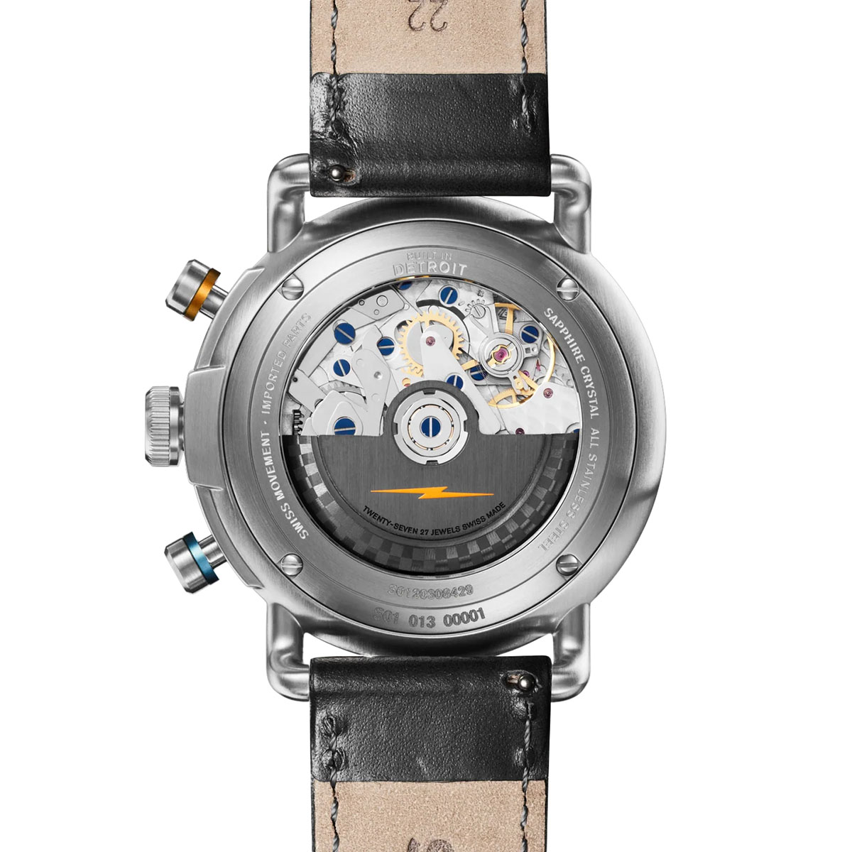 Shinola Canfield Speedway Open Road Automatic Chronograph 44mm Men's Watch, Black Dial