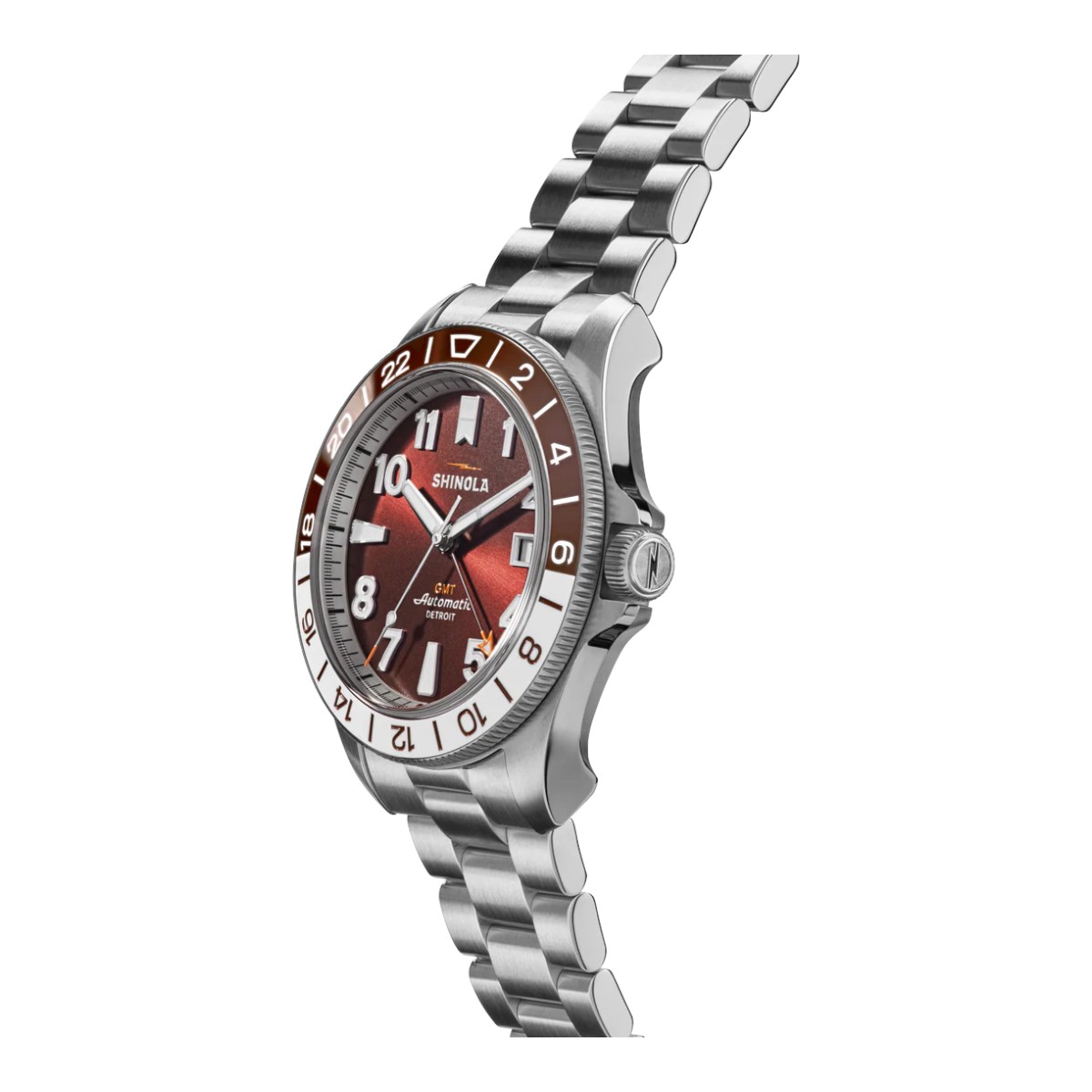 Shinola Monster GMT Automatic 40mm Men's Watch, Brown Dial