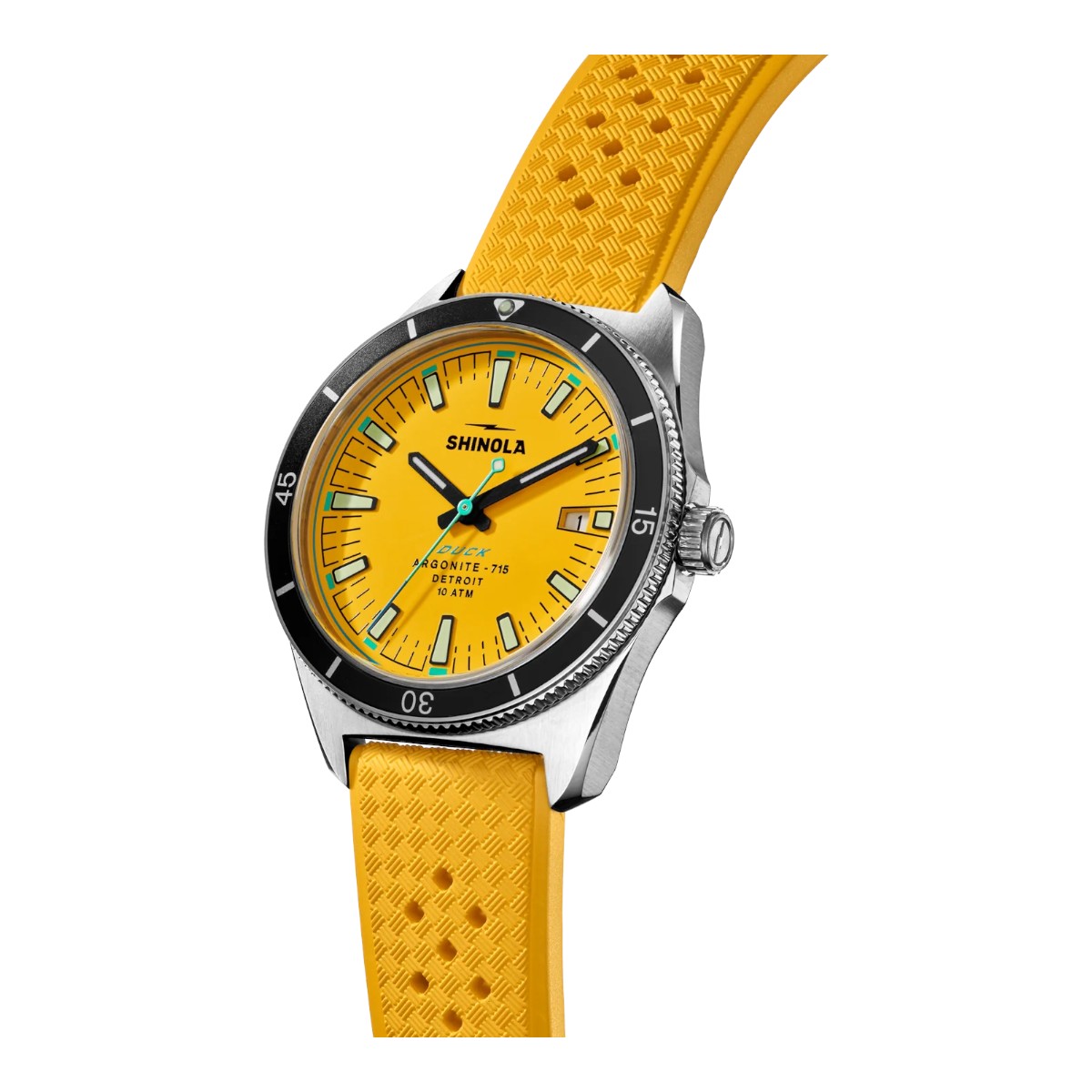 Shinola Duck 40mm Men's Watch, Yellow Dial