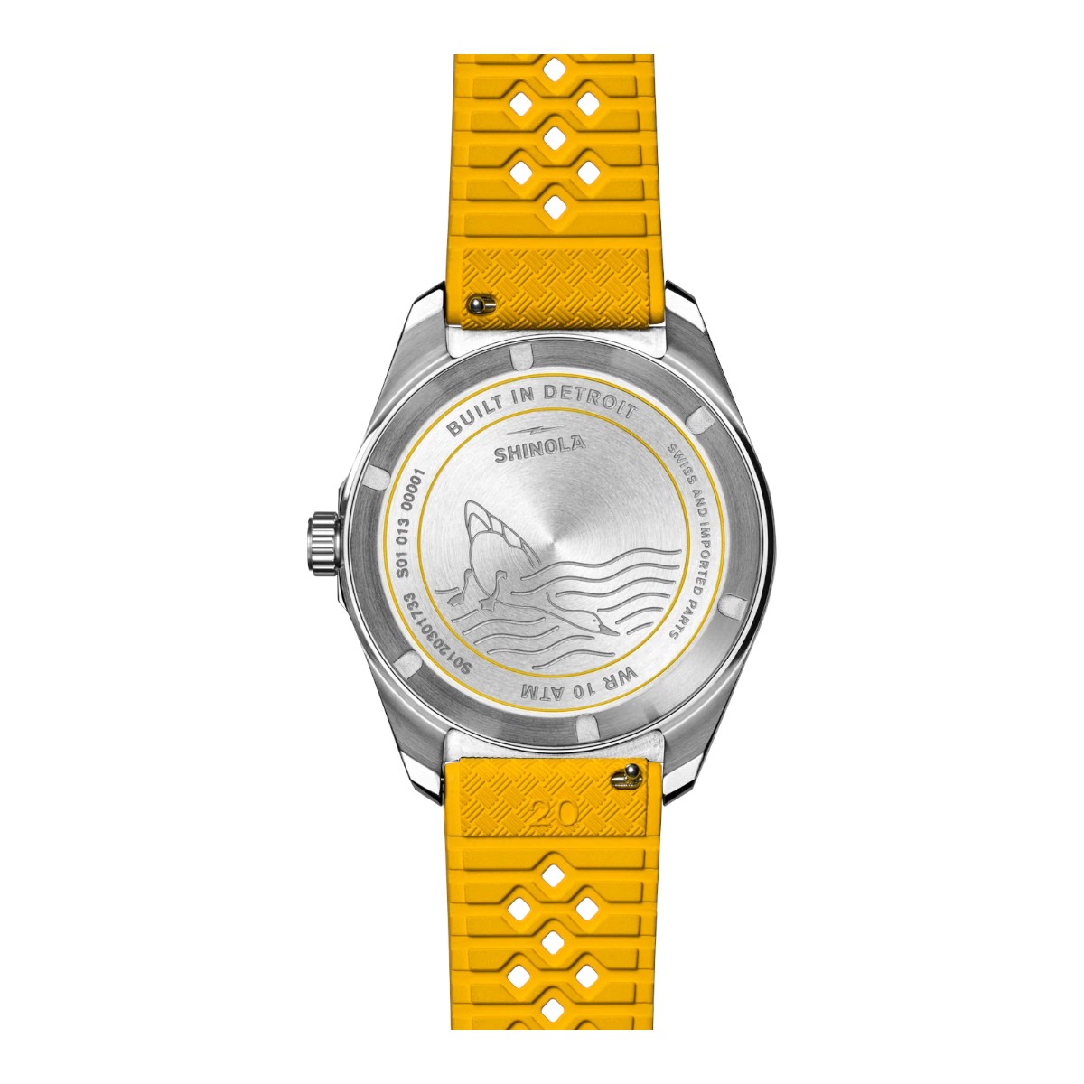 Shinola Duck 40mm Men's Watch, Yellow Dial