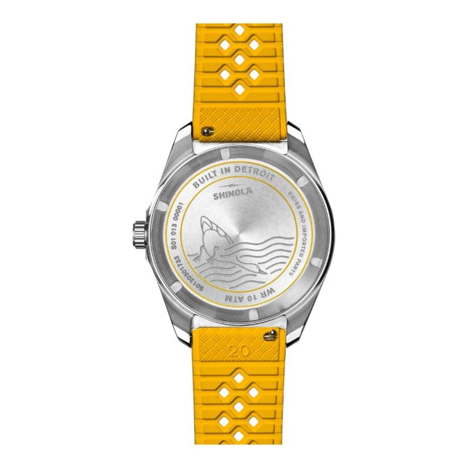 Shinola Duck 40mm Men's Watch, Yellow Dial | S0120301733 | Borsheims