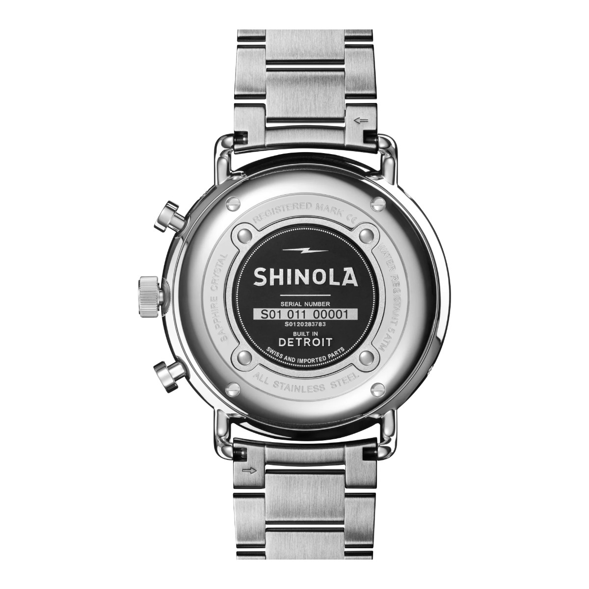 Shinola Canfield Sport Chronograph 45mm Men's Watch, White Dial