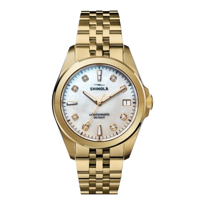 Shinola Circadian Monster Automatic 36mm Women's Watch, Diamond and Mother of Pearl Dial