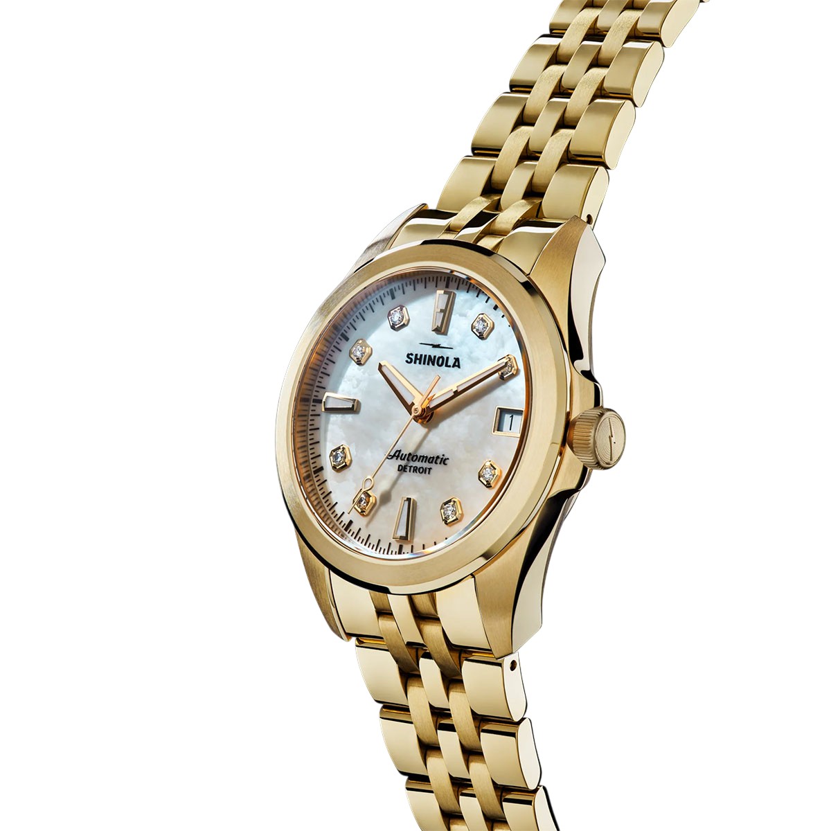 Shinola Circadian Monster Automatic 36mm Women's Watch, Diamond and Mother of Pearl Dial