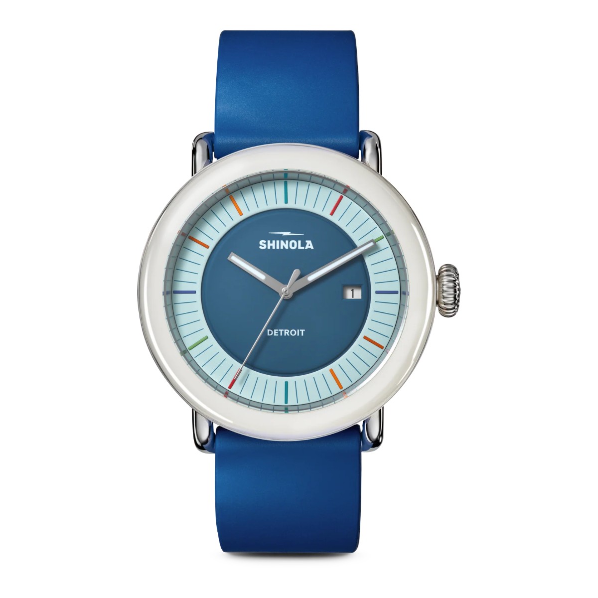 Shinola Detrola 41mm Men's Watch, Blue Multicolor Dial