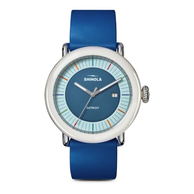 Shinola Detrola 41mm Men's Watch, Blue Multicolor Dial