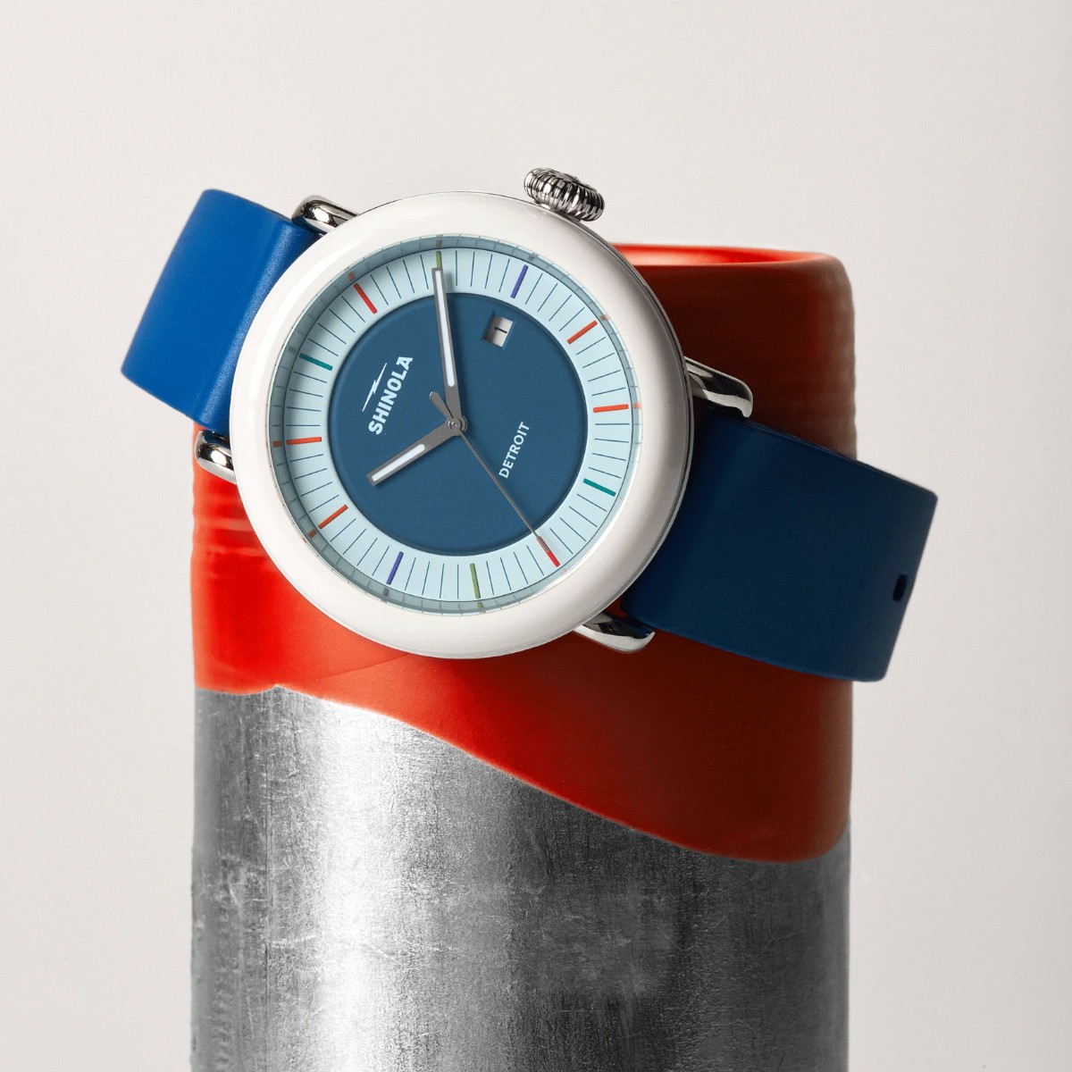 Shinola Detrola 41mm Men's Watch, Blue Multicolor Dial