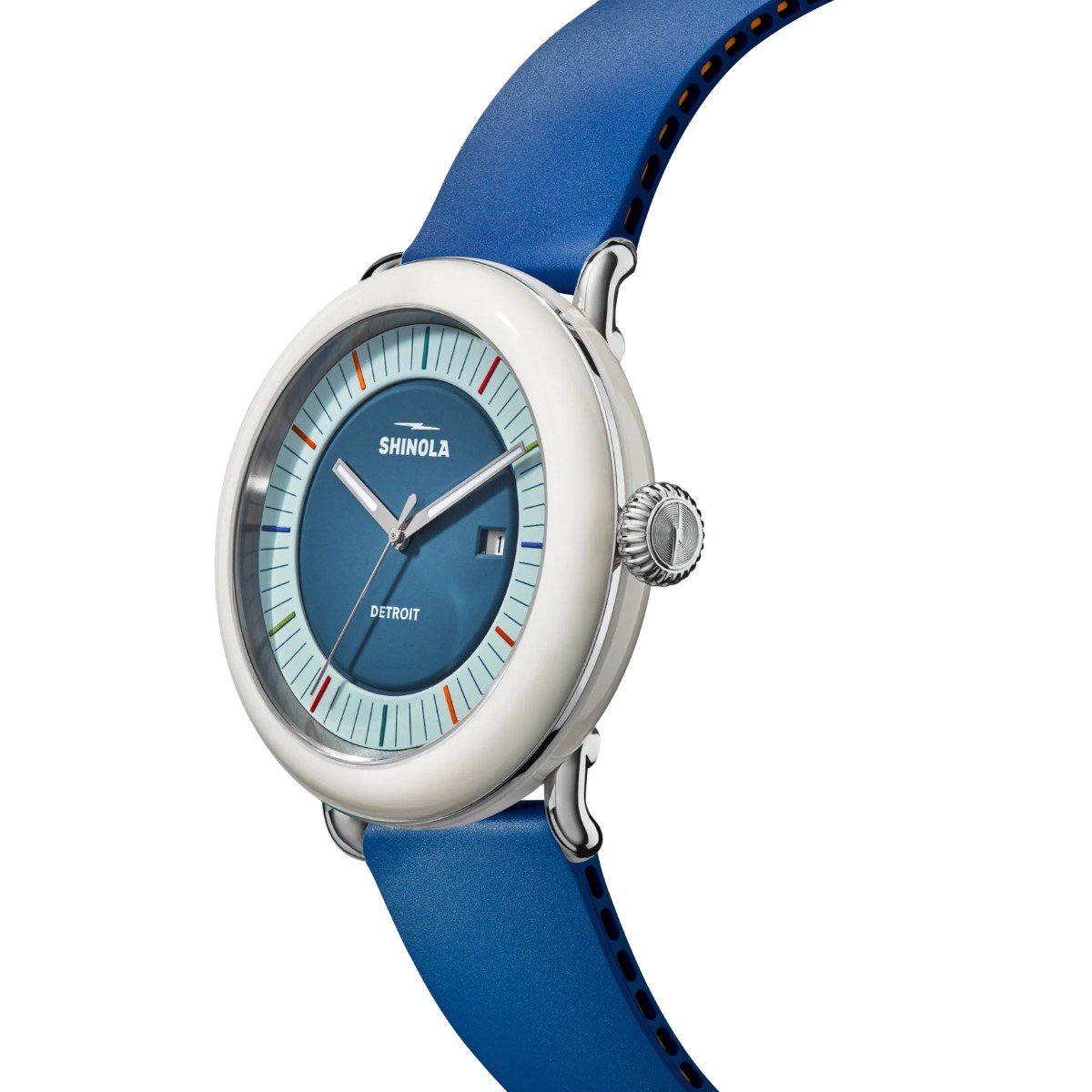 Shinola Detrola 41mm Men's Watch, Blue Multicolor Dial