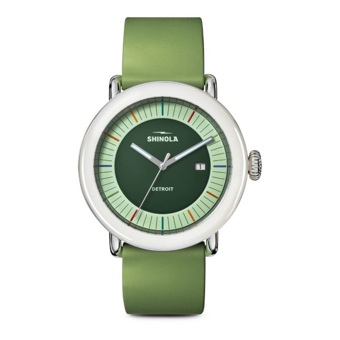 Shinola Detrola 41mm Men's Watch, Green Multicolor Dial