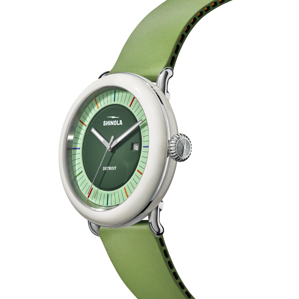Shinola Detrola 41mm Men's Watch, Green Multicolor Dial