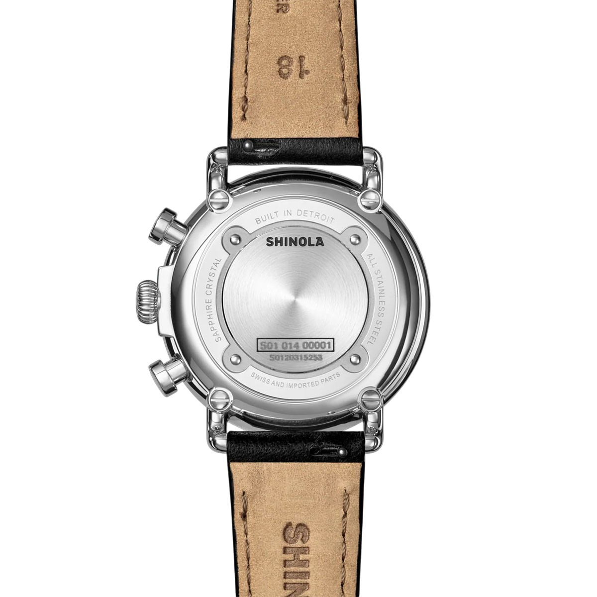 Shinola Runwell Chronograph 37mm Watch, Black Dial