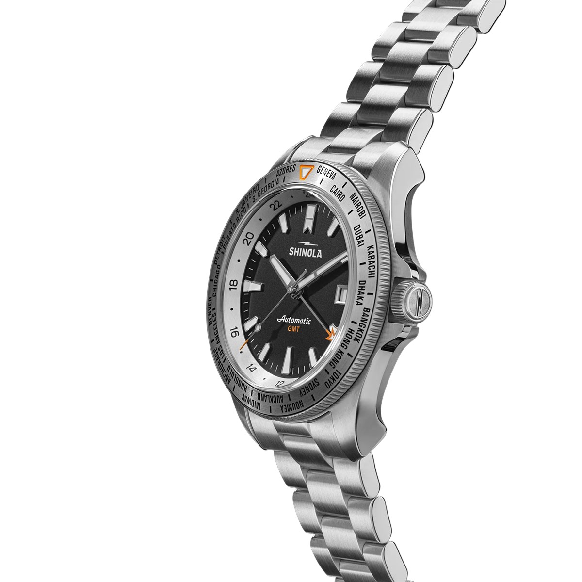 Shinola Monster Worldtimer GMT 40mm Men's Watch, Black Dial