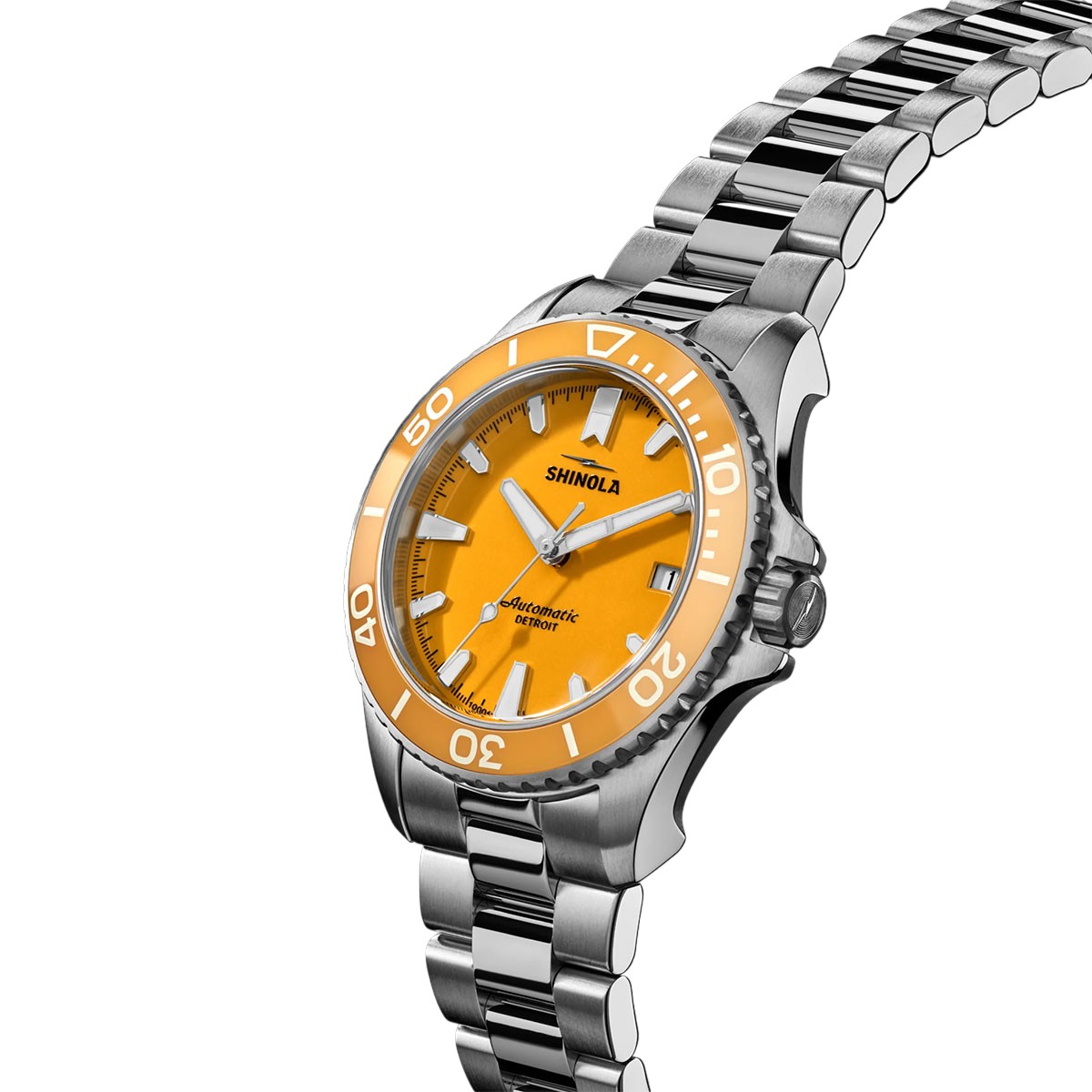 Shinola Lake Huron Monster Automatic Dive 39mm Men's Watch, Yellow Dial