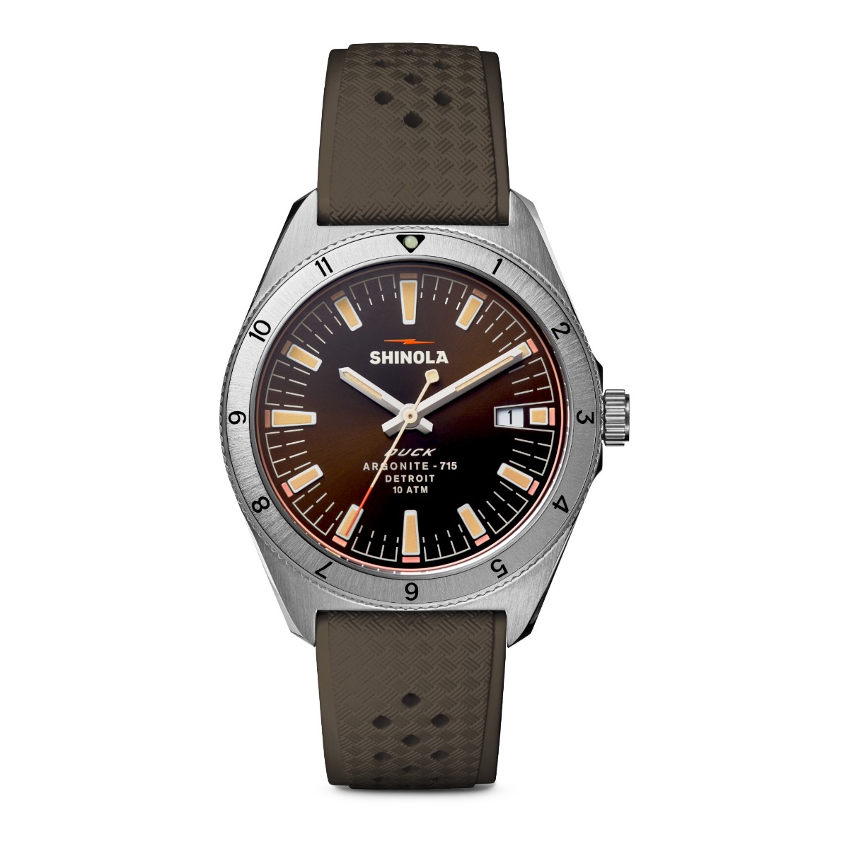 Shinola Duck 40mm Men's Watch, Brown Dial