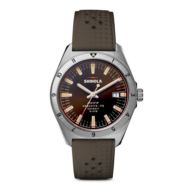 Shinola Duck 40mm Men's Watch, Brown Dial