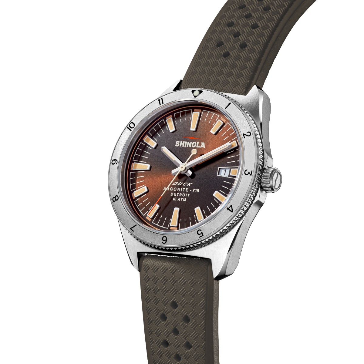 Shinola Duck 40mm Men's Watch, Brown Dial