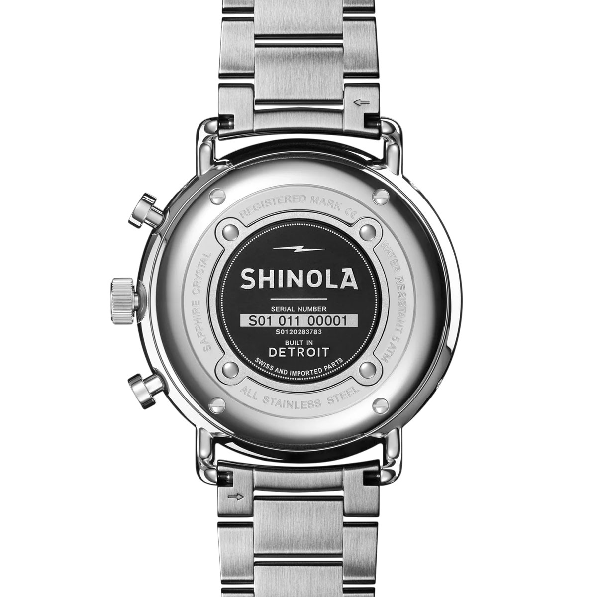 Shinola Canfield Sport Chronograph 45mm Men's Watch, White Dial